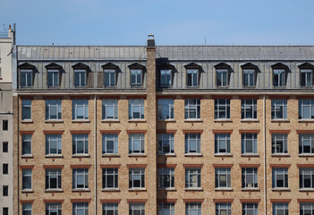 Typical old facade of a Parisian building