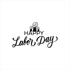Fototapeta premium 1 may Happy international Labor Day banner Design template Vector illustration.