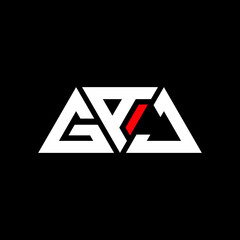 GAJ triangle letter logo design with triangle shape. GAJ triangle logo design monogGAm. GAJ triangle vector logo template with red color. GAJ triangular logo Simple, Elegant, and Luxurious Logo... © mamun25g