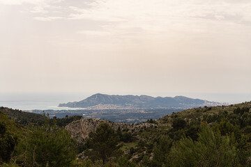 Landscape with a view of Serra Gelada, L'albir and Benidorm.