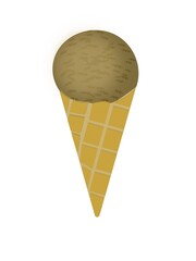 ice cream cone chocolate one  ball
