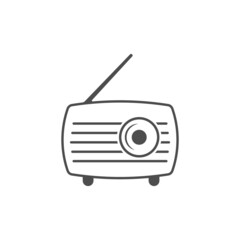 Radio icon flat design illustration template