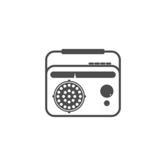 Radio icon flat design illustration template