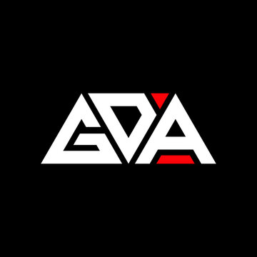 GDA triangle letter logo design with triangle shape. GDA triangle logo design monogram. GDA triangle vector logo template with red color. GDA triangular logo Simple, Elegant, and Luxurious Logo...