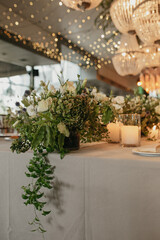 Fototapeta na wymiar wedding decoration setting table