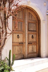 A door is a hinged or otherwise movable barrier that allows ingress (entry) into and egress (exit) from an enclosure. 