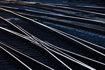 railway tracks in the sun