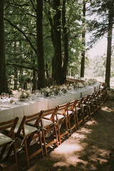 Fototapeta na wymiar wedding decoration table setting