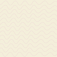 Beige background with hand drawn wavy lines, flat vector