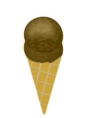 chocolate ice cream two  Balls