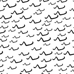 Seamless pattern with sketch squiggle