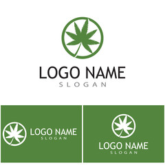 Canabis Logo Template vector symbol nature