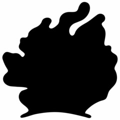 Coral Silhouette Illustration Isolated on White Background. Vector Underwater Black Coral Illustration.