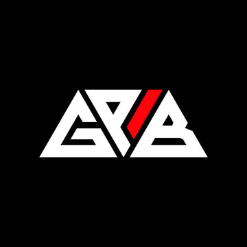 GPB triangle letter logo design with triangle shape. GPB triangle logo design monogram. GPB triangle vector logo template with red color. GPB triangular logo Simple, Elegant, and Luxurious Logo...