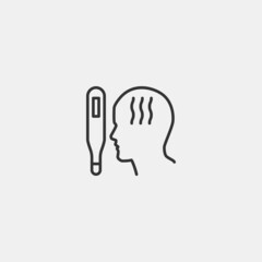 Temperature vector icon illustration sign