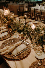 wedding decoration table setting