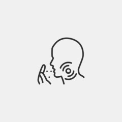 Cough vector icon illustration sign