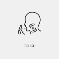 Cough vector icon illustration sign