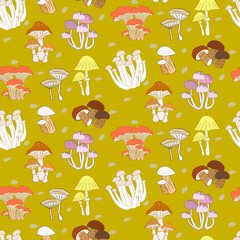 Vector seamless half-drop pattern, with cactus