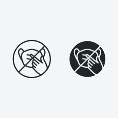 Dont_touch_mask vector icon illustration sign