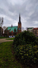 Old city Poland architecture. Old architecture cathedral.