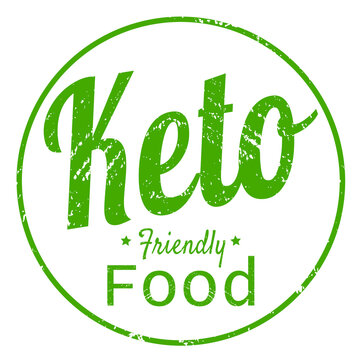 Keto Friendly Low Carb Food Grunge Label