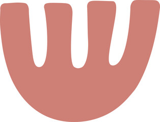 Abstract Brown Leaf Shape