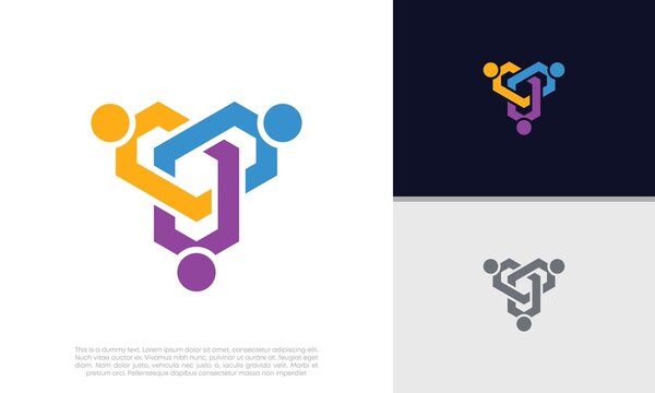 Global Community Logo Icon Elements Template. Community human Logo template vector. Community health care. Abstract Community logo	