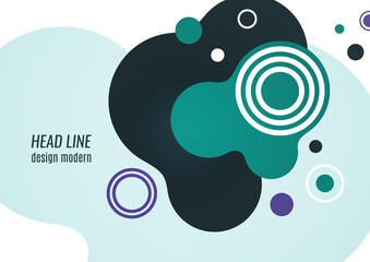 Fluid, circle. Geometric abstract background, design template for business or technology presentations, internet posters or web brochure covers. Vector