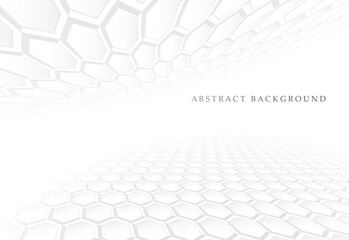 Abstract white digital background. Bright geometric futuristic design. Copyspace concept. Poster, banner, presentation template