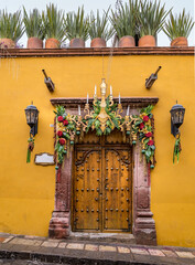 San Miguel de Allende, Mexico- December 21,2012. Street of San Miguel de Allende, Mexico and...