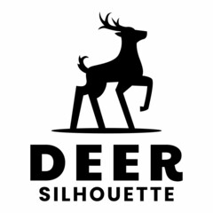 deer silhouette logo design template