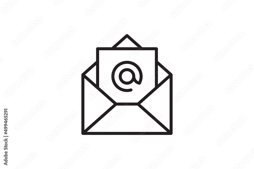 Poster mail icon vector sign. letter envelope symbol. message send to address illustration.