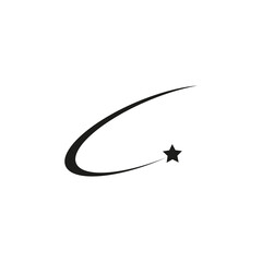 The star icon. Simple flat vector illustration on a white background