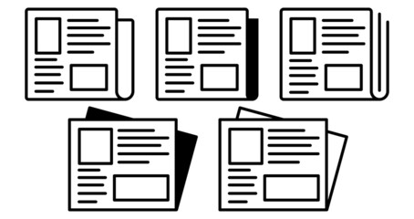 Newspaper icon. Newspaper line icon, outline vector sign. Vector illustration.