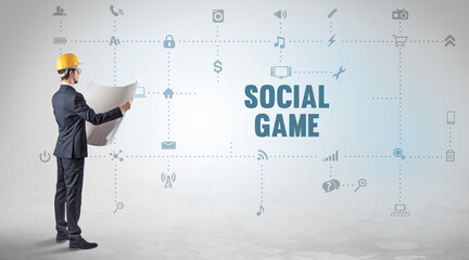 Engineer working on a new social media