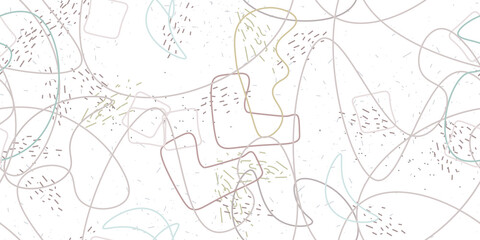 Chaotic Simple Seamless Pattern Textile One Line