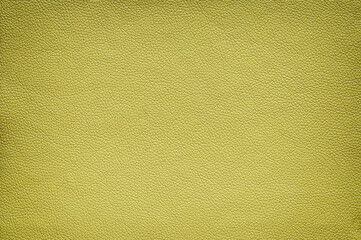 Texture of leather olive yellow color, vignette.