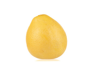 Ripe whole pomelo fruit on a white background.