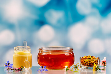 Honey royal jelly. Bee environment