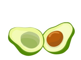avocado cut in half