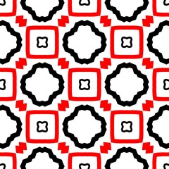 Fototapeta premium Aztec elements.Ethnic ornaments. Tribal design, geometric symbols for tattoo, logo, cards, decorative works. Navajo motifs,isolated on white background.White Red black ornament. Graphic modern pattern