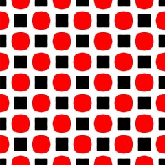 Black and Red ethnic geometric lines and rhombuses seamless pattern. Monochrome abstract geometry continuous print.Modern stylish pattern. Composition from regularly repeating geometrical element.