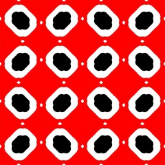 Fototapeta premium Black and Red ethnic geometric lines and rhombuses seamless pattern. Monochrome abstract geometry continuous print.Modern stylish pattern. Composition from regularly repeating geometrical element.