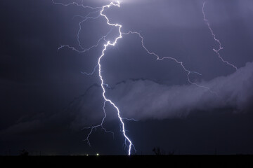 lightning storm in the night sky