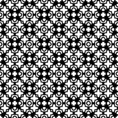 Subtle white and Black background. Simple geometric ornament. Delicate graphic texture Seamless Repeat.Seamless pattern. Traditional Arabic design.Simple lattice graphic design.Repeating geometric.