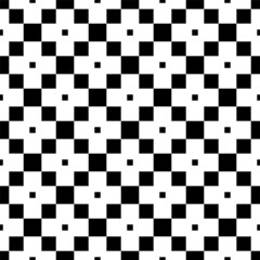 Seamless pattern with striped black white diagonal lines. Rhomboid scales. Optical illusion effect. Geometric tile in op art. Vector illusive background. Futuristic vibrant design.Graphic modern.