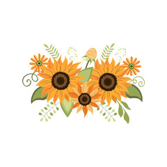 Bouquet of sunflowers