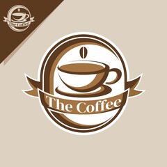 coffee cup logo. for symbols or icons