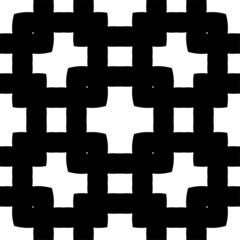 Obraz premium Abstract Black White seamless pattern. Modern geometric texture. Repeating abstract background. Polygonal linear grid from striped elements.A seamless background. Black geometric modern Pattern.